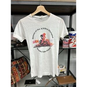 Vintage 1984 LA Games of the XXIIIrd Olympiad Rowing Lake Casitas T Shirt Size S